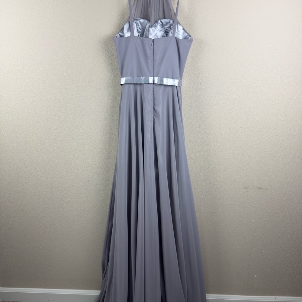 Dancing Queen Long Gown Dress Gray Color Size XS Halter Neck
